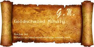Goldschmied Mihály névjegykártya