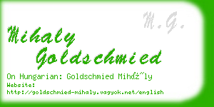 mihaly goldschmied business card